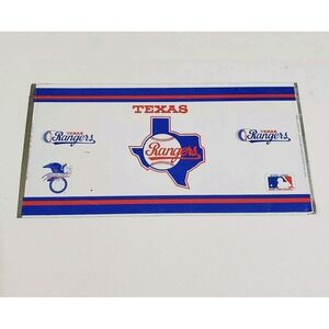 VINTAGE 1984 Texas Rangers Baseball Tin Can Coin Bank Plate RARE